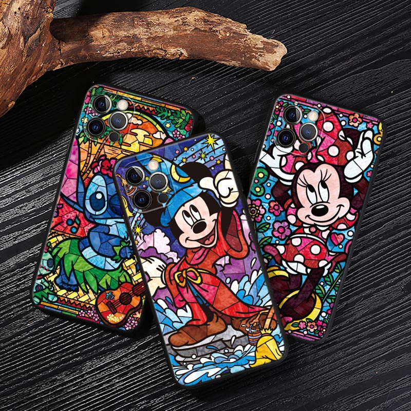 Apple Iphone 15 - Disney Stained Painting Minnie Mickey Case