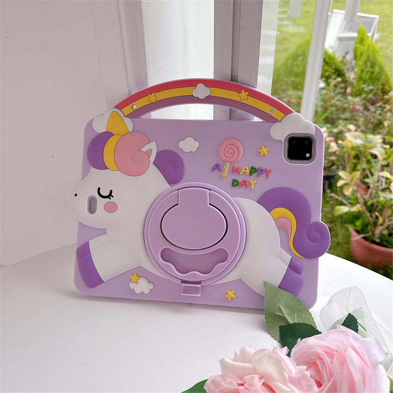 Getac Tablet Accessories - Cartoon Unicorn Kids Stand Tablet Case
