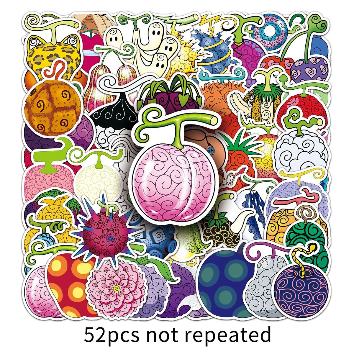 Tablet Accessories Gifts - 52Pcs One Piece Anime Devil Fruit