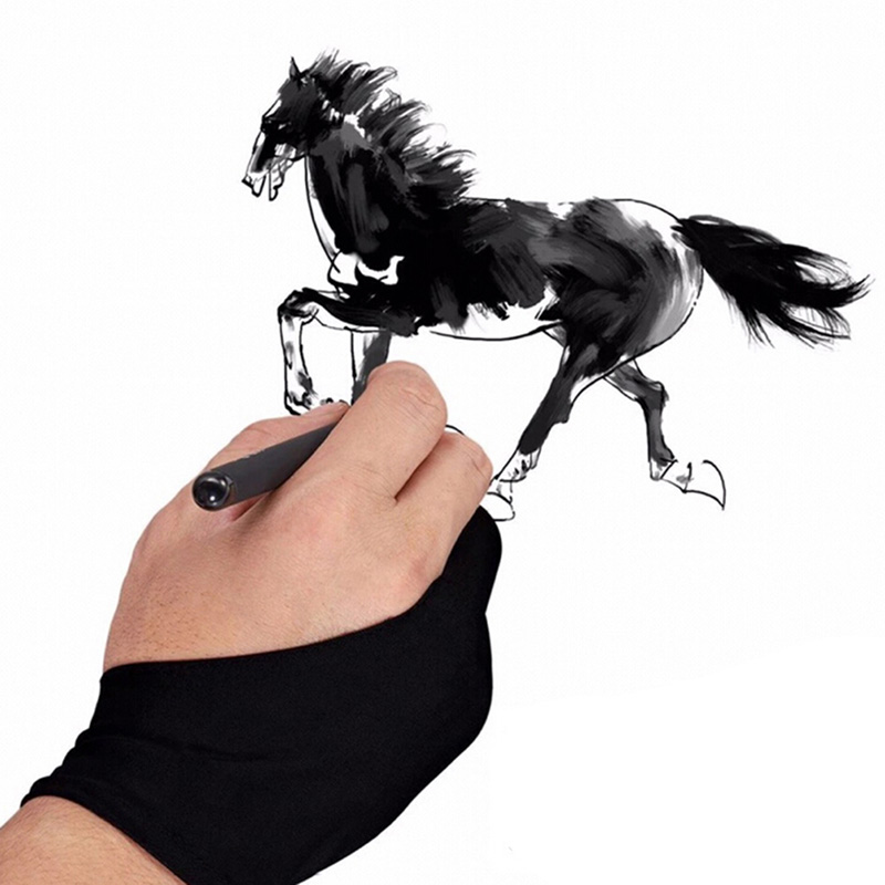 1pc Two Finger Anti-fouling Gl - Drawing Glove Artist 评论和价格