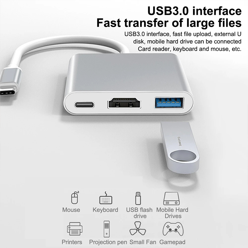 3 in 1 USB Type C Hub to 4K HD - Samsung Tablet With Accessories 评论和价格