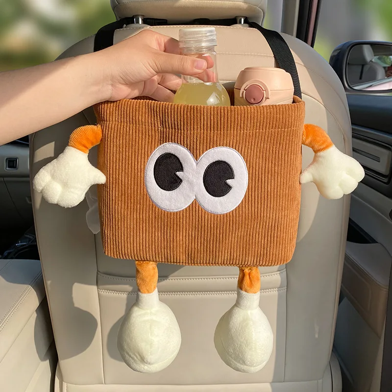 Car Trash Can Bin Cartoon Eye  - Tablet Accessories For Car 评论和价格