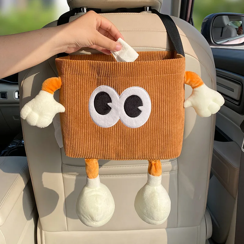 Car Trash Can Bin Cartoon Eye  - Tablet Accessories For Car 评论和价格