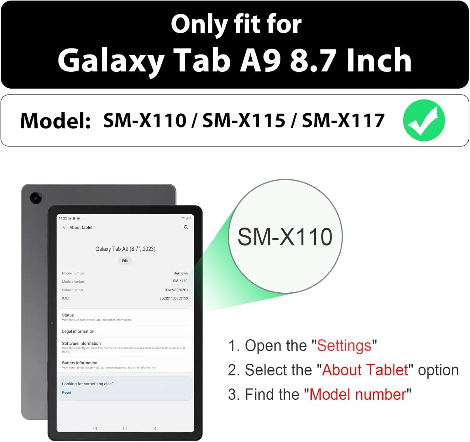 For Samsung Galaxy Tab A9 2023 - Getac Tablet Accessories 评论和价格